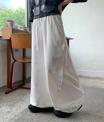 Hiview Rivet Nylon Wide Pants